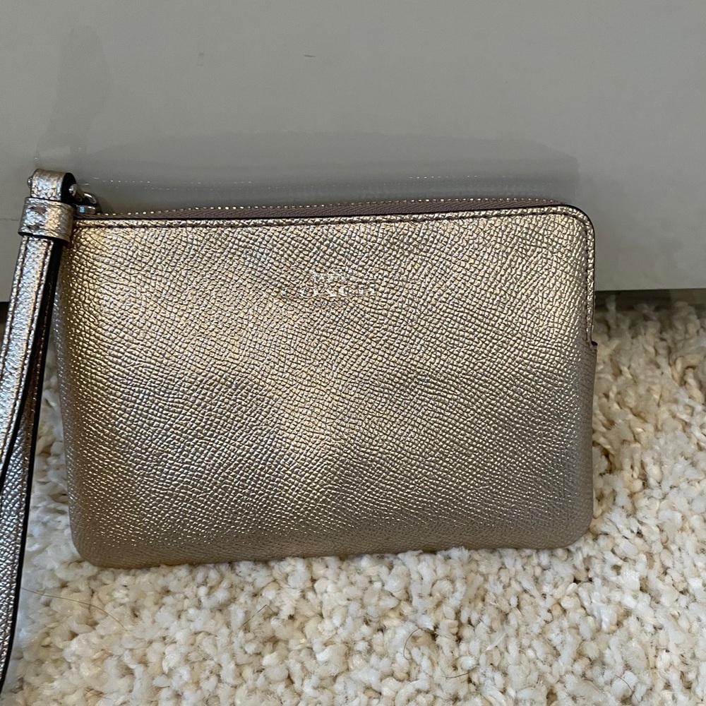 COACH Small Gold wristlet!